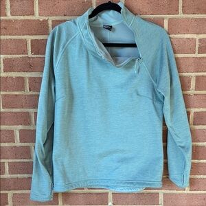 North Face Light Blue/Mint Quarter-Zip Pullover size L